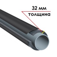 Трубка K-FLEX 32x160-1 ST IC CLAD BK